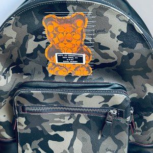 Coach West Vandal Gummy Backpack with Camo Print perfect condition!